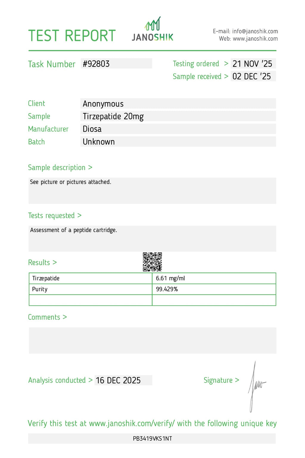 Diosa Pharma Tirzepatide 20mg